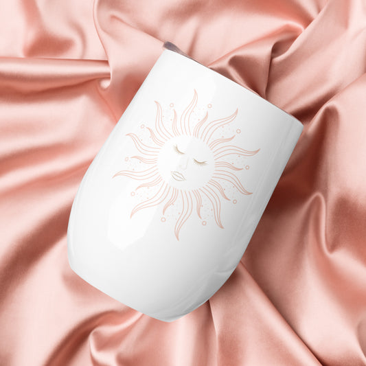 Peach Sun Wine Tumbler